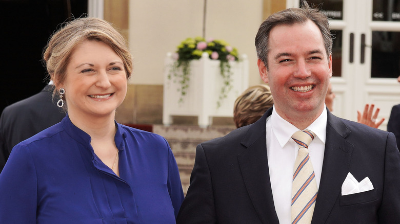 Guillaume and Princess Stéphanie smiling