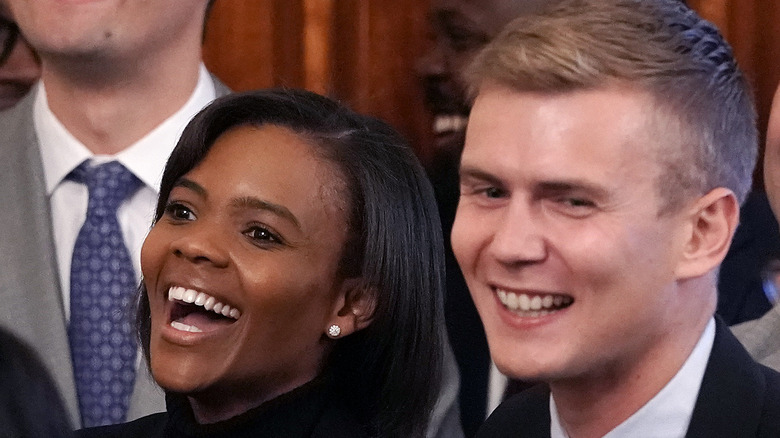 Candace Owens and George Farmer laughing together