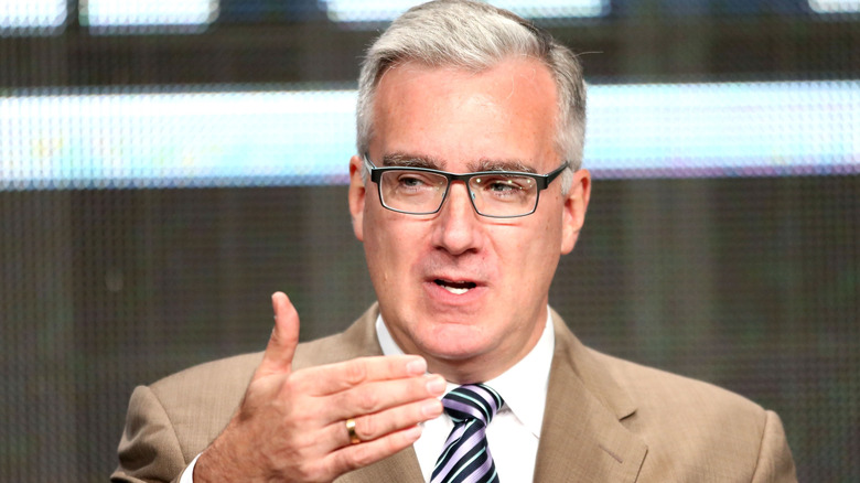 Keith Olbermann talking at an event