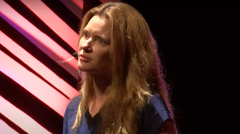 Justine Musk giving a TED presentation