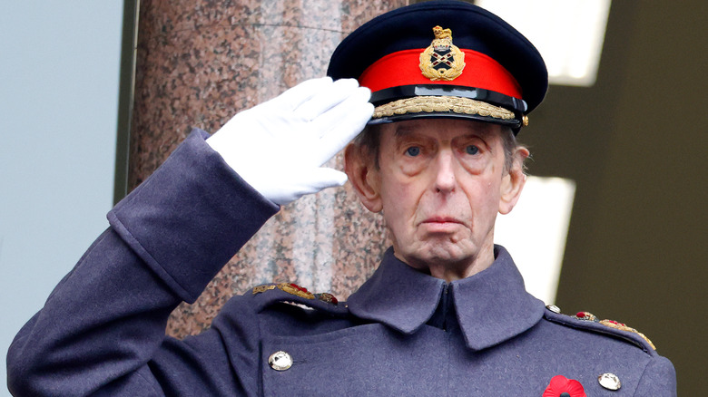 Edward Duke of Kent saluting 