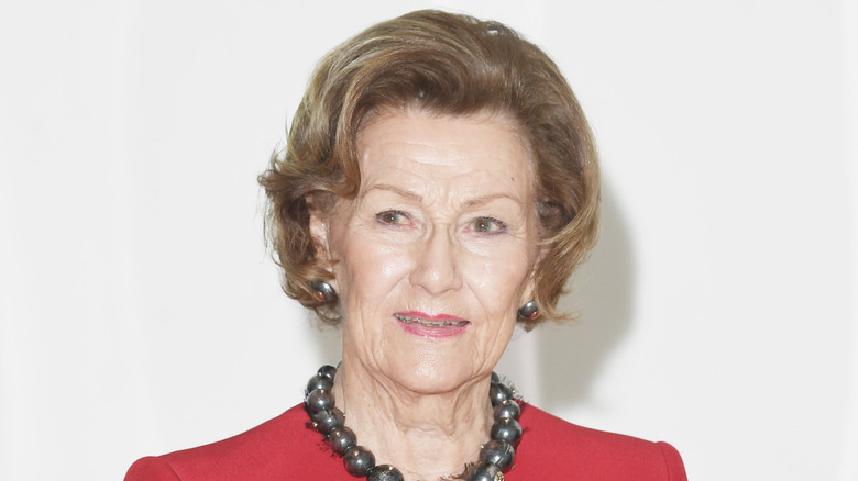 Queen Sonja of Norway smiling 