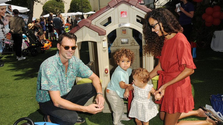 Jason Thompson and family at an event