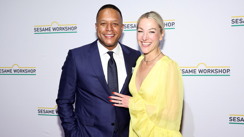 Craig Melvin and wife Lindsay Czarniak smiling together