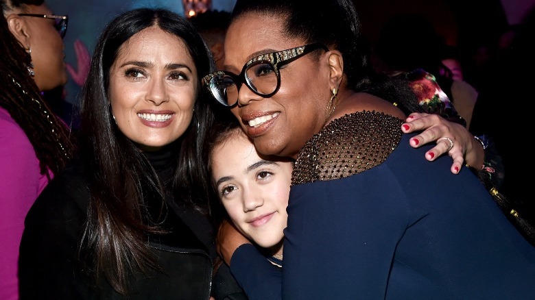 Salma Hayek, her daughter Valentina, and Oprah Winfrey