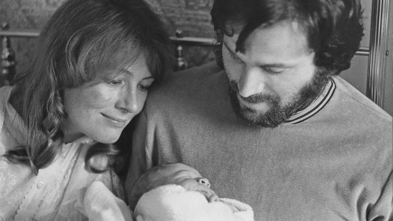 Vanessa Redgrave and Franco Nero with baby son