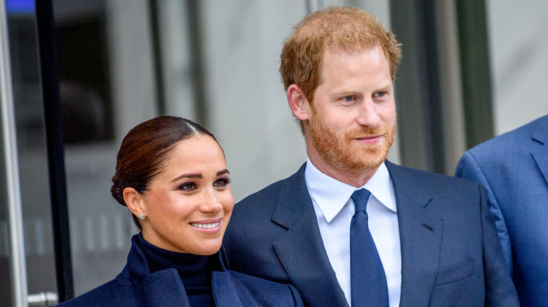 Meghan Markle and Prince Harry smiling