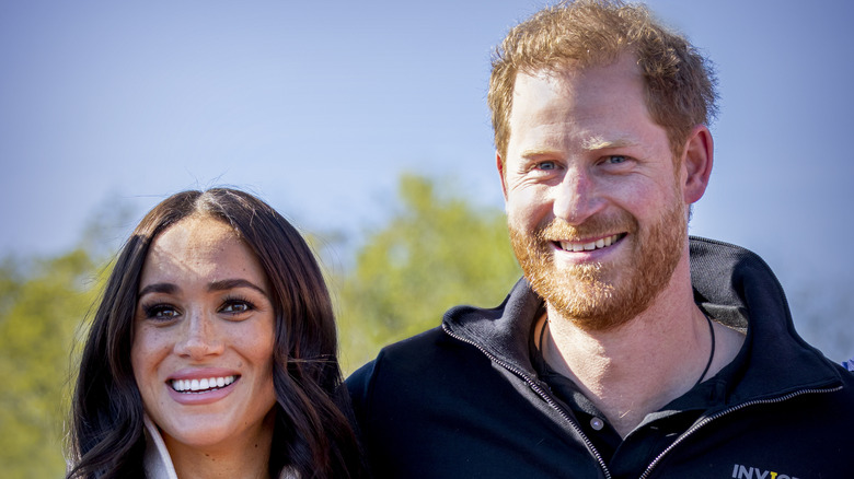 Meghan Markle and Prince Harry smiling 