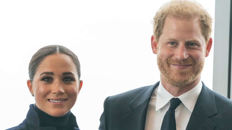 Meghan Markle and Prince Harry smiling 