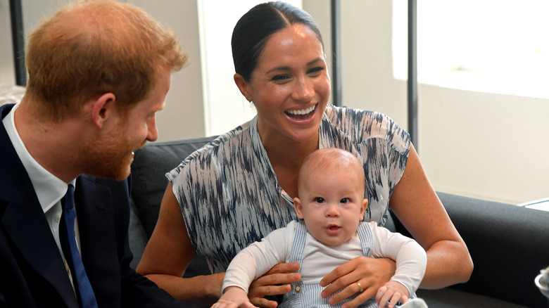 Meghan and Harry with baby Archie