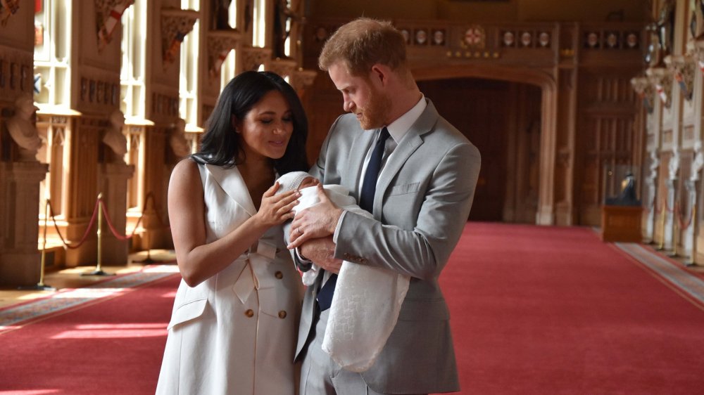 Harry and Meghan with Archie