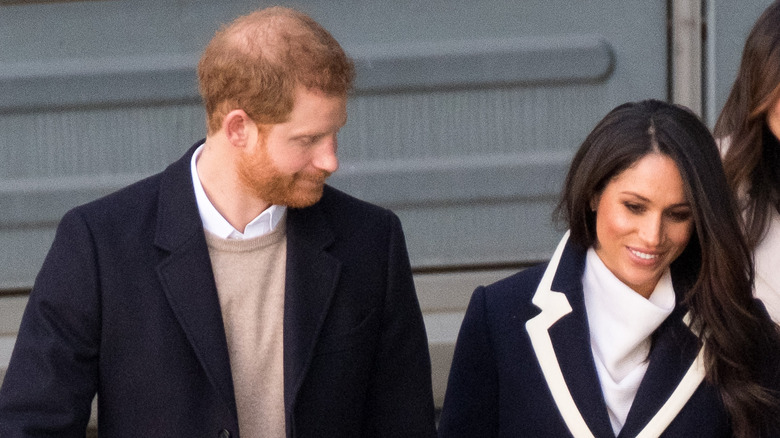 Harry and Meghan walking