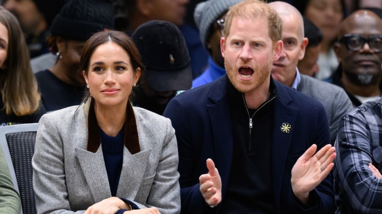 Meghan, Duchess of Sussex, and Pricne Harry attend a wheelchair basketball game in Vancouver, BC (2025)