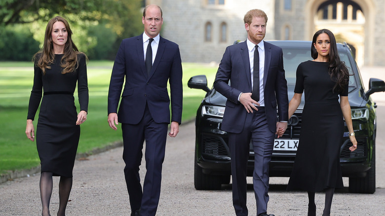 Kate, William, Harry, and Meghan walkabout in Windsor