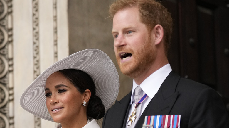 Meghan Markle and Prince Harry during the Platinum Jubilee events