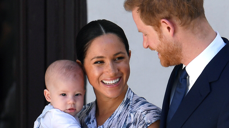 Prince Harry, Meghan Markle and Archie 