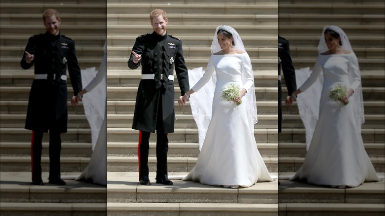 Prince Harry and Meghan Markle at their wedding 