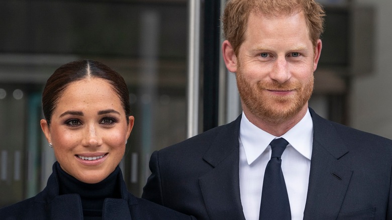 Meghan Markle and Prince Harry at engagement 