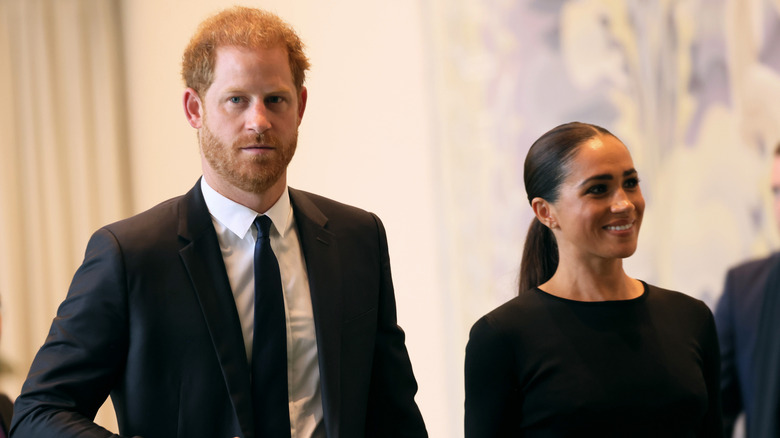 Prince Harry and Meghan Markle walking together