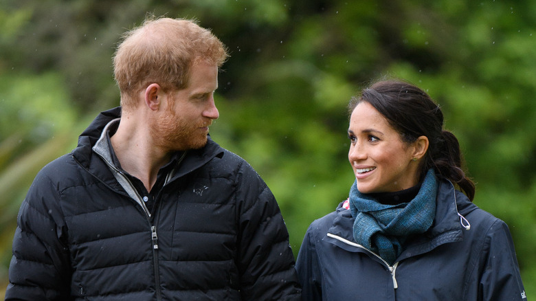 prince harry and meghan markle out for a walk