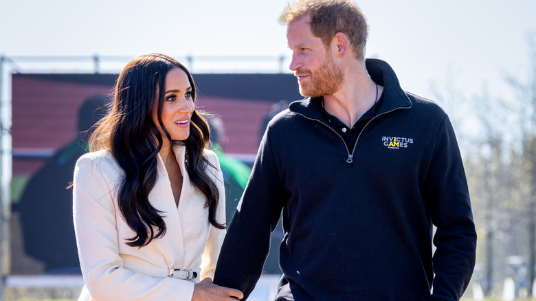 Meghan Markle and Prince Harry walking together