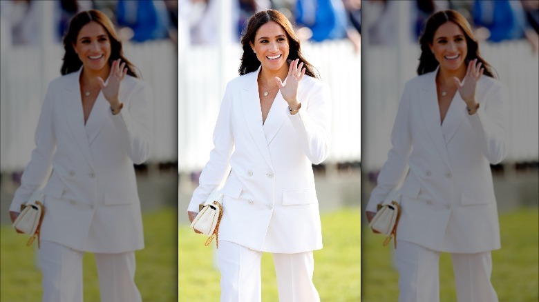 Meghan Markle white Valentino suit at Invictus Games 2022 