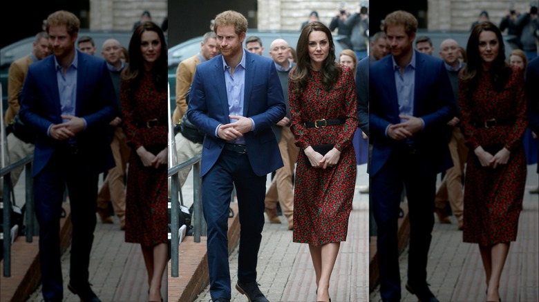 Prince Harry and Kate Middleton walking together