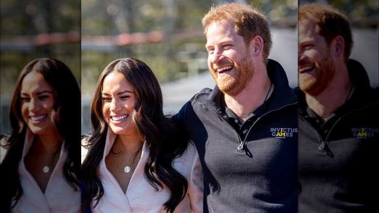 Meghan and Harry laughing