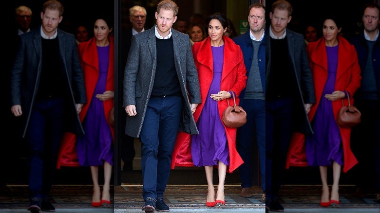 Prince Harry and Meghan Markle walking