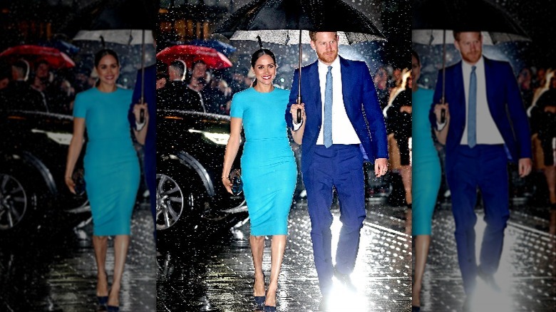 Meghan Markle and Prince Harry walking