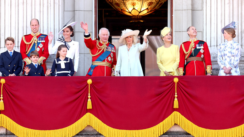 Royal family on balcony 2024 Trooping the Colour