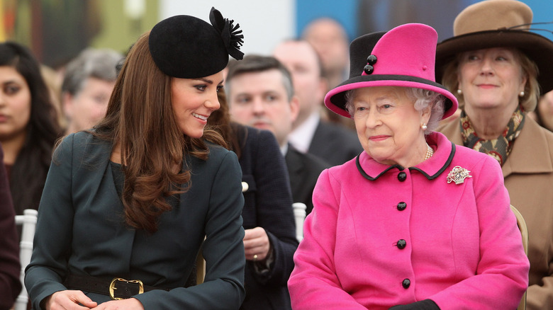 Kate Middleton and Queen Elizabeth II