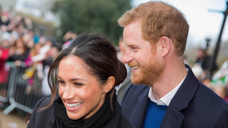 Meghan Markle and Prince Harry smile