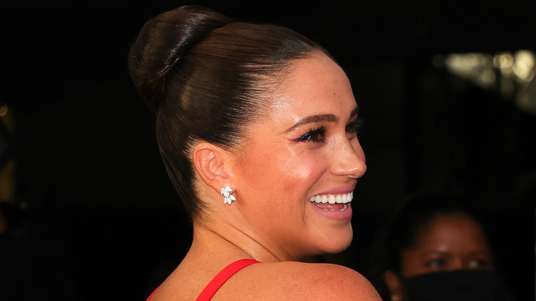 Meghan Markle with wide smile at the Salute to Freedom Gala