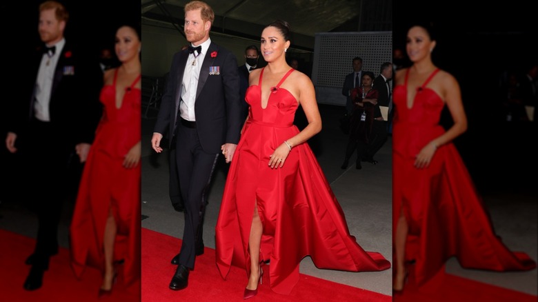 Meghan and Harry walking 