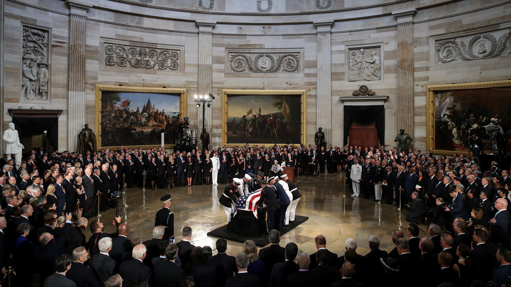 People gathered at John McCain's funeral 