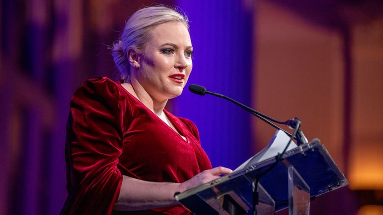 Meghan McCain giving a speech