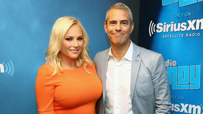 Meghan McCain and Andy Cohen smiling together