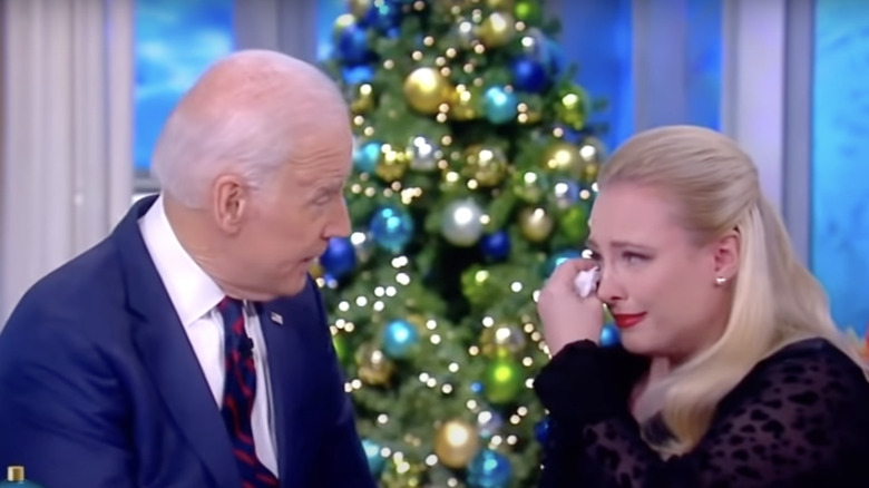 Joe Biden comforting Meghan McCain on The View