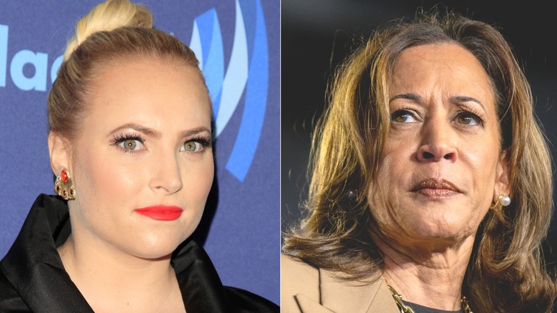 Meghan McCain/Kamala Harris looking serious