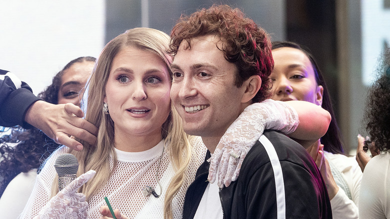 Meghan Trainor arm around Daryl Sabara