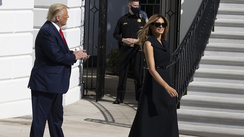 Donald Trump Melania Trump walking