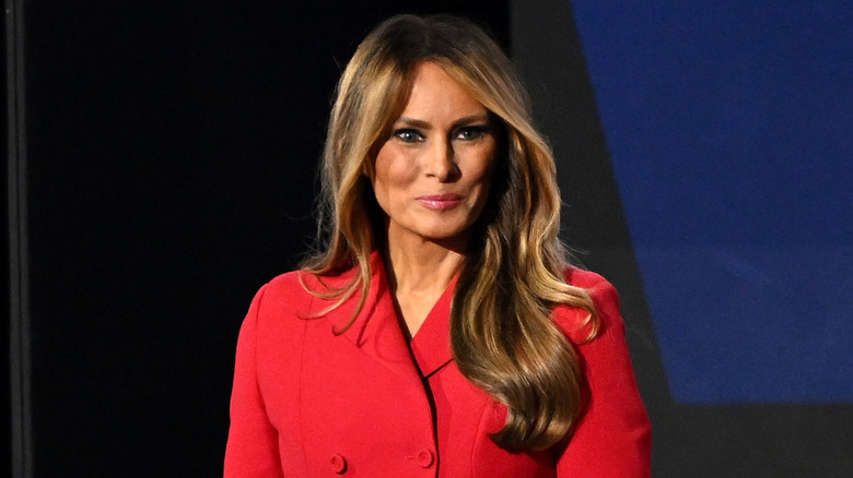 Melania Trump smirking