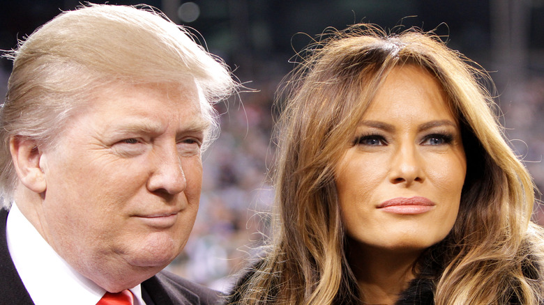 Melania and Donald Trump posing