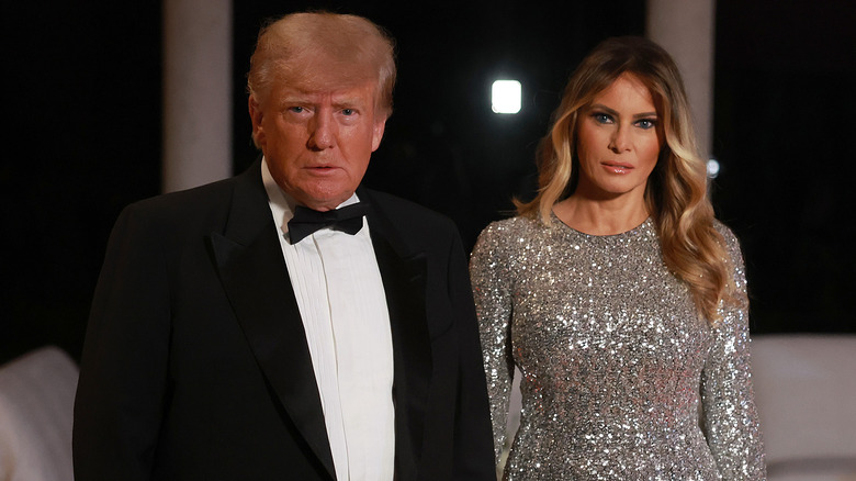 Donald Trump and Melania Trump at Mar-a-Lago event