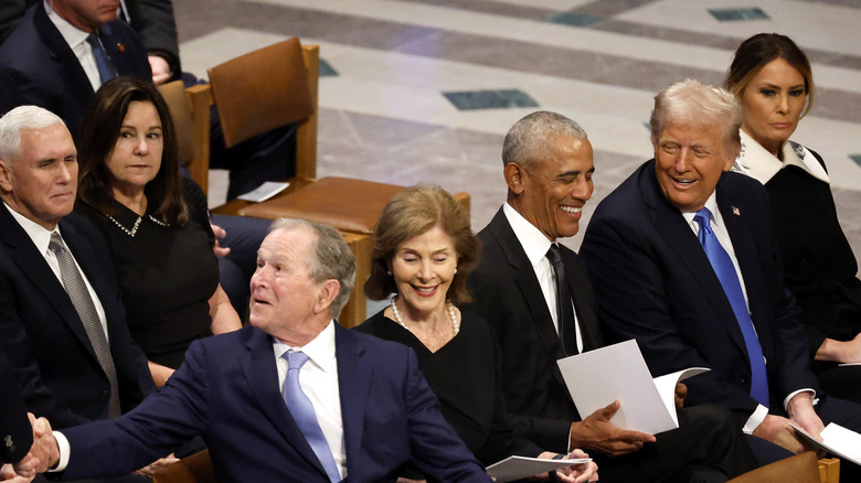 Political leaders seated at Jimmy Carter's funeral