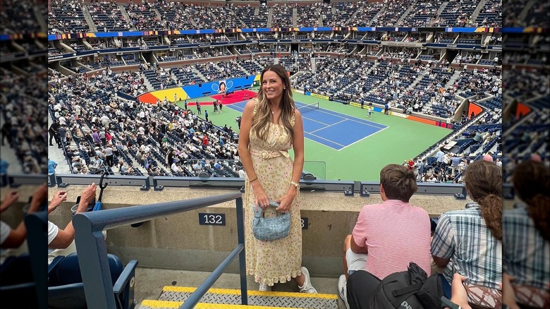 Margo Martin with a Bottega Veneta bag