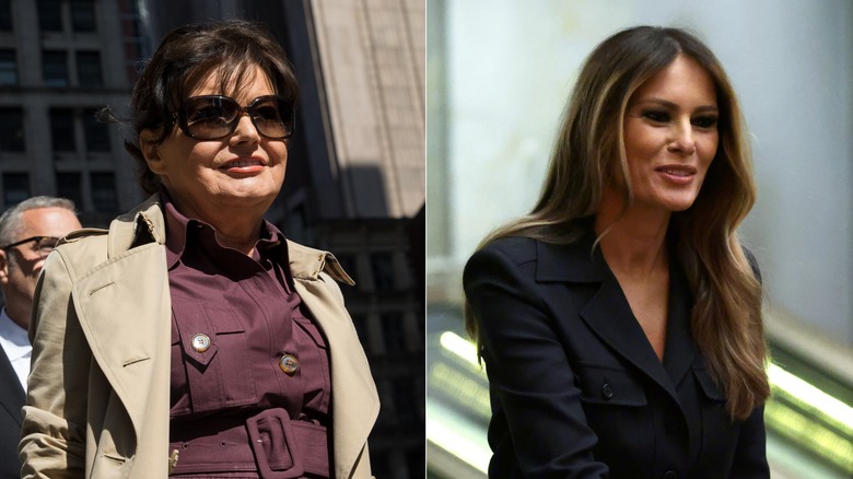 Amalija Knavs and Melania Trump smiling