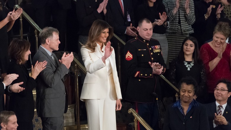 Melania Trump arrives at State of the Union