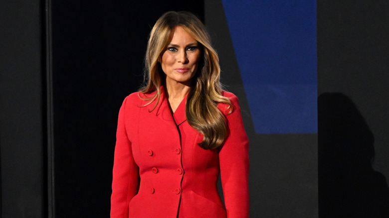 Melania Trump smirking